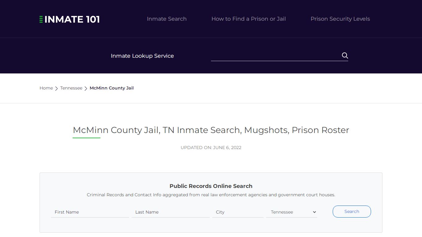 McMinn County Jail, TN Inmate Search, Mugshots, Prison ...